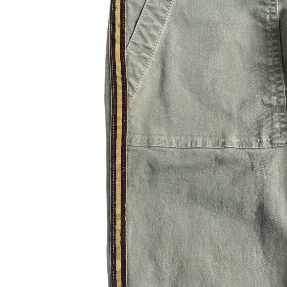 Nili Lotan Army Green with Tape Trim Detail Ankle Length Pant in Size 0 - Picture 3 of 9